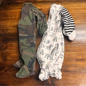Wonder Nation Zip Up Sleepers Size 0-3 Months